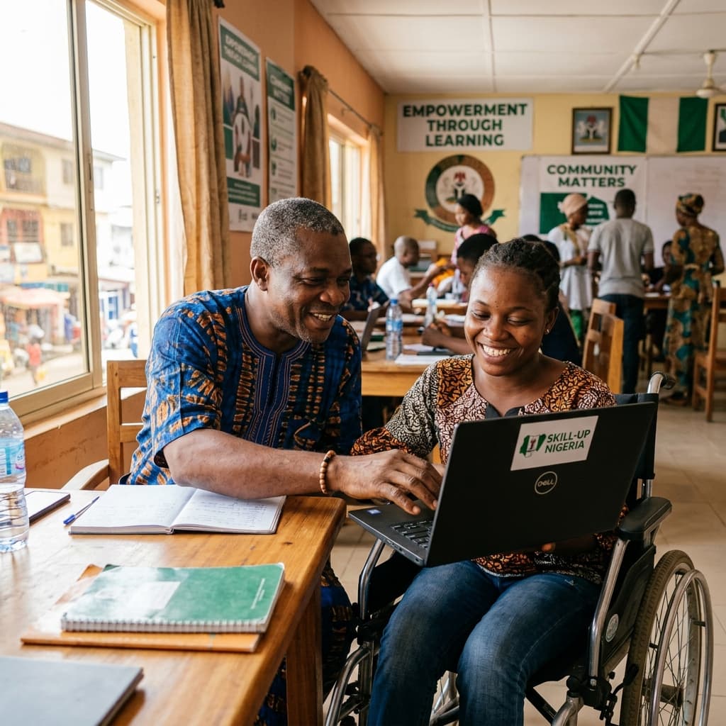 Persons with disabilities being supported